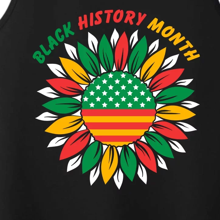 Black History Month Sunflower Flag Performance Tank