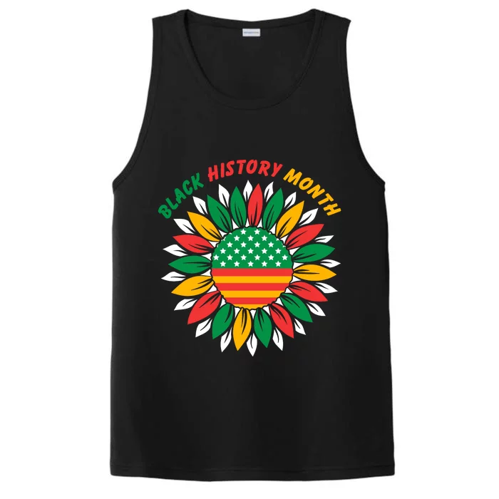 Black History Month Sunflower Flag Performance Tank