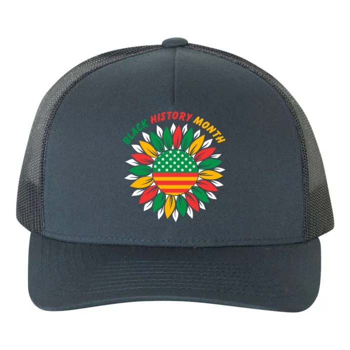 Black History Month Sunflower Flag Yupoong Adult 5-Panel Trucker Hat