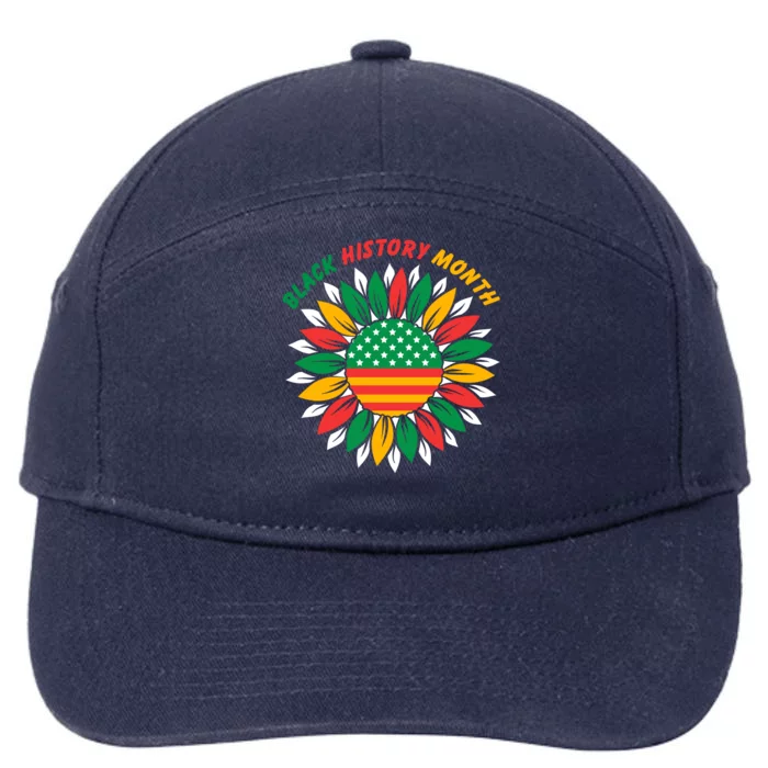 Black History Month Sunflower Flag 7-Panel Snapback Hat