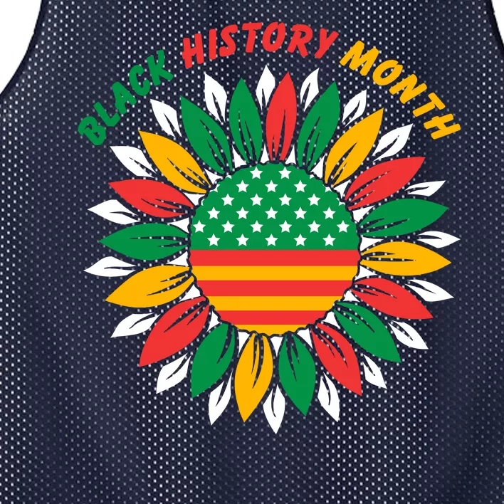 Black History Month Sunflower Flag Mesh Reversible Basketball Jersey Tank