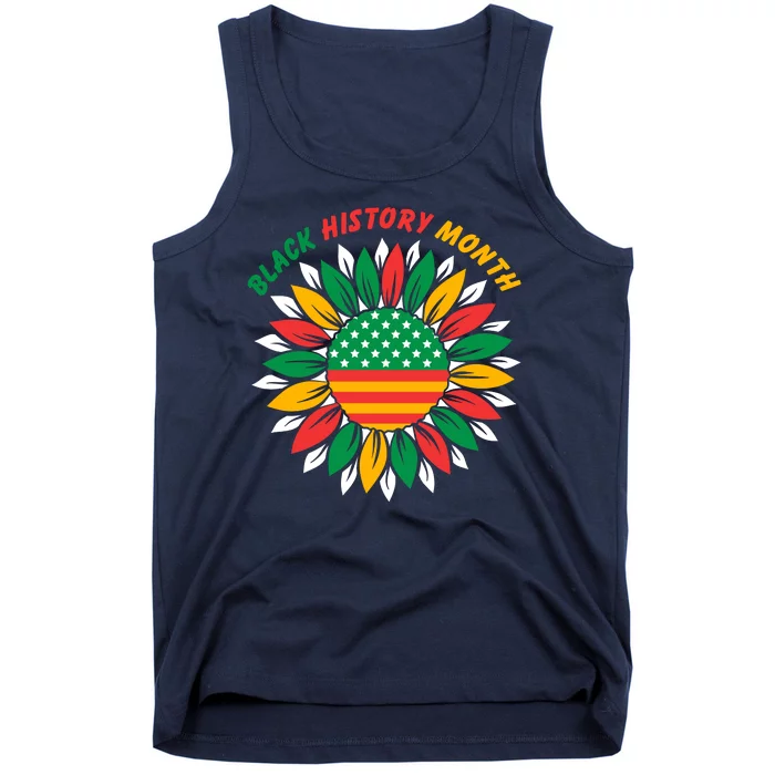 Black History Month Sunflower Flag Tank Top