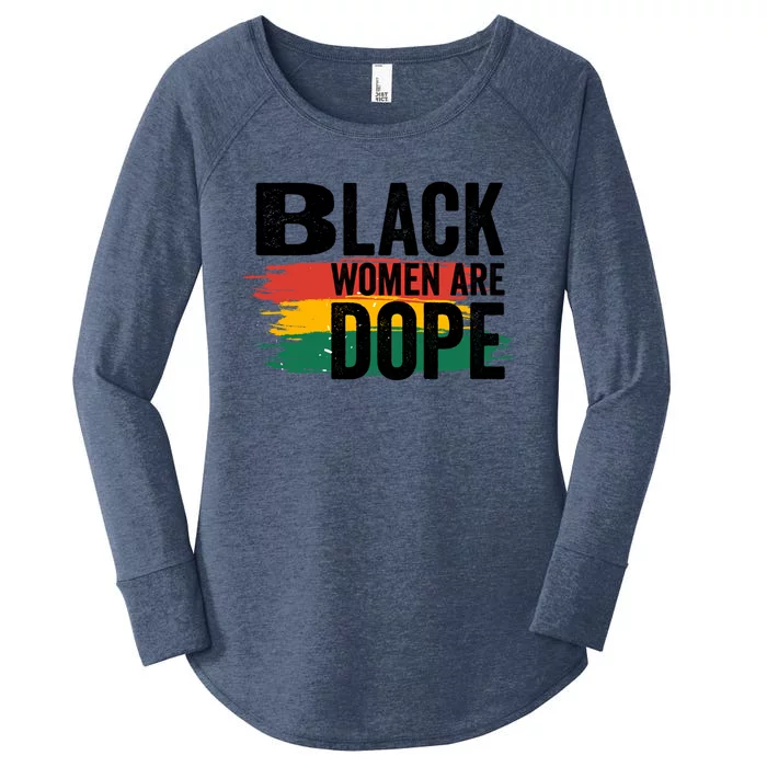 Black History Month Proud Black Black Are Dope Gift Women's Perfect Tri Tunic Long Sleeve Shirt