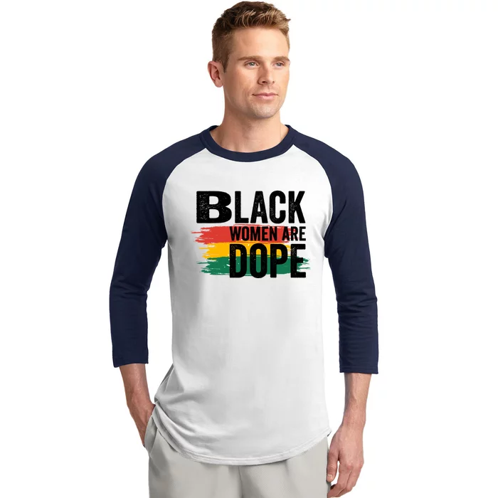 Black History Month Proud Black Black Are Dope Gift Baseball Sleeve Shirt