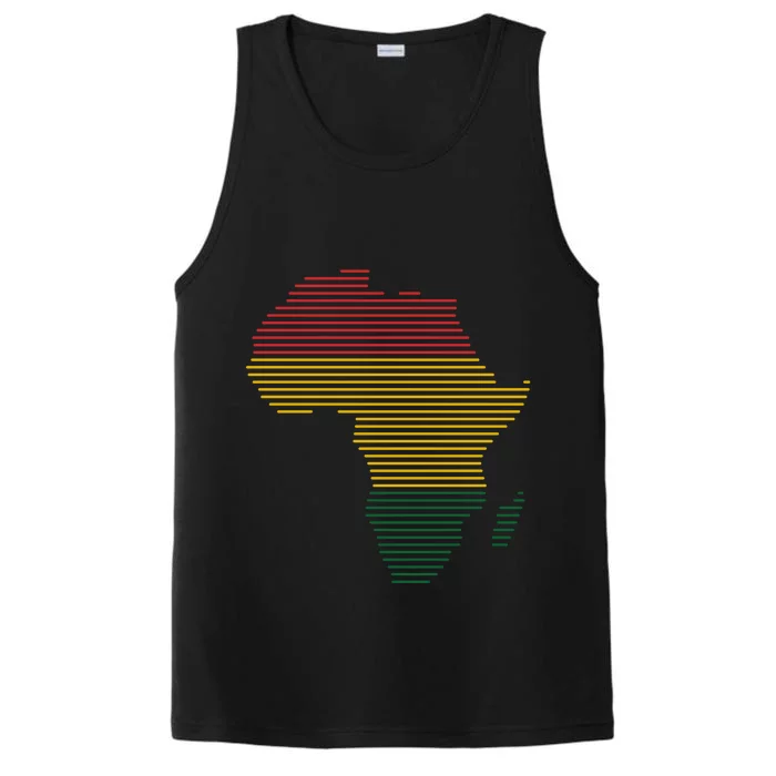 Black History Month African Map Gift Performance Tank