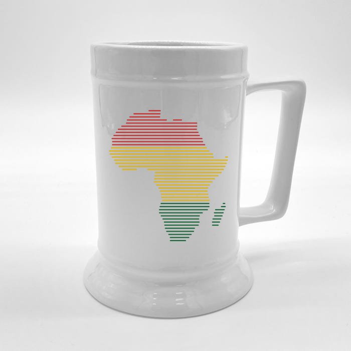 Black History Month African Map Gift Front & Back Beer Stein