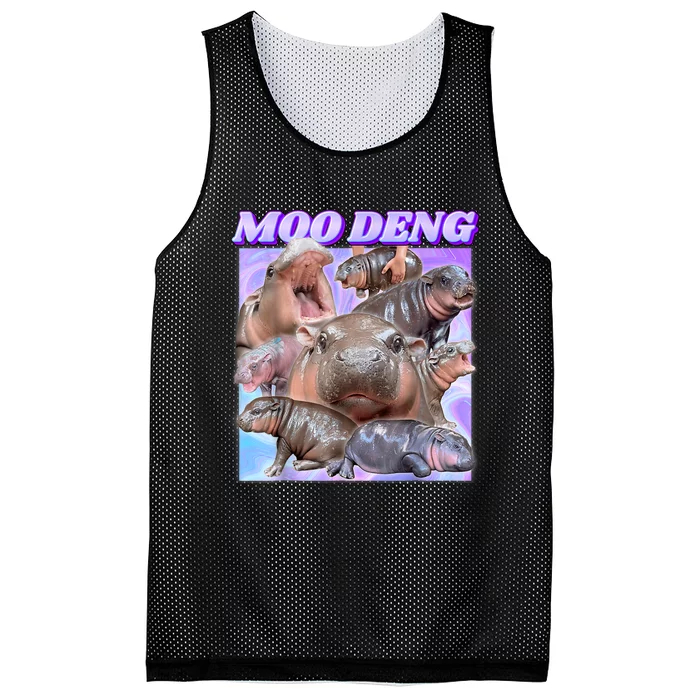 Baby Hippo Moo Deng Mesh Reversible Basketball Jersey Tank