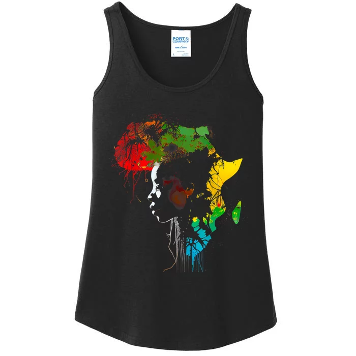 Black History Month African American Ancestors' Roots Ladies Essential Tank