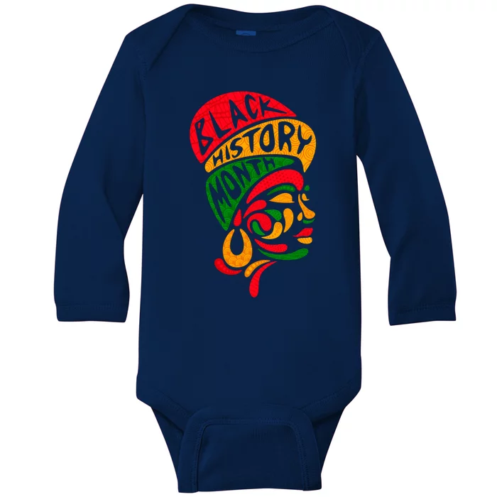 Black History Month African Afro Gift Baby Long Sleeve Bodysuit