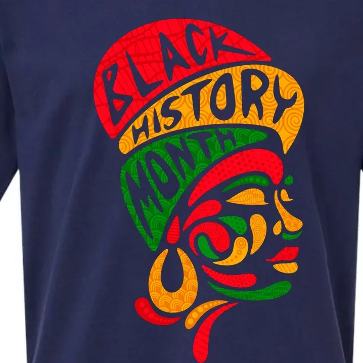 Black History Month African Afro Gift Sueded Cloud Jersey T-Shirt