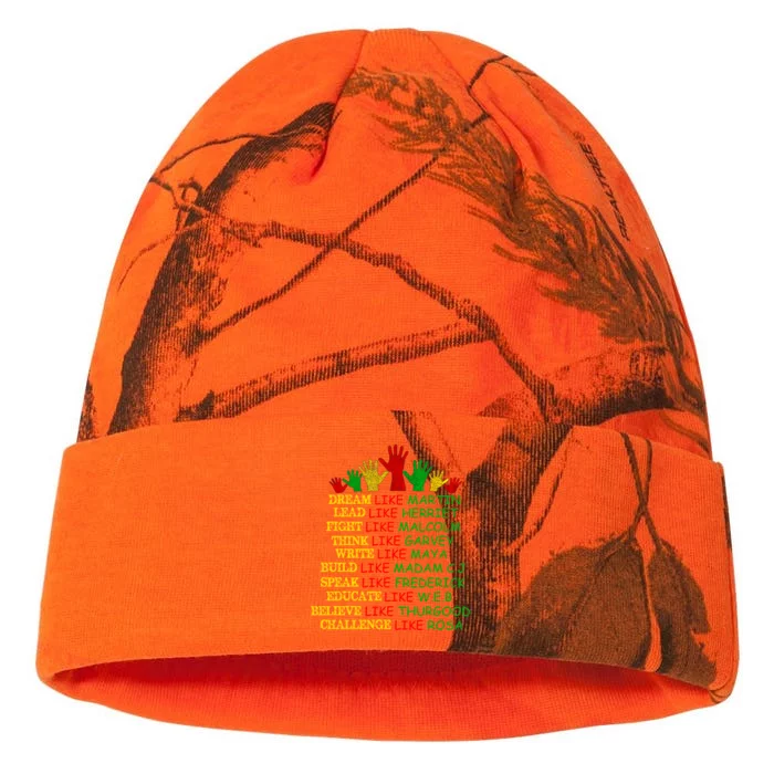 Black History Month Art Dream Like Martin Lead Like Herriet Gift Kati - 12in Camo Beanie