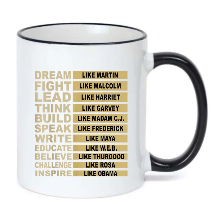 Black History Month Influential Inspirational Leaders Gift Black Color Changing Mug