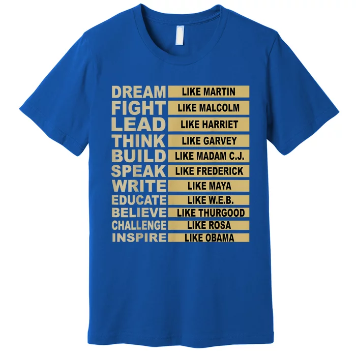 Black History Month Influential Inspirational Leaders Gift Premium T-Shirt