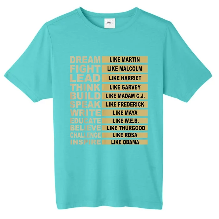 Black History Month Influential Inspirational Leaders Gift ChromaSoft Performance T-Shirt