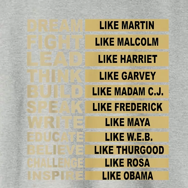 Black History Month Influential Inspirational Leaders Gift Women's Crop Top Tee