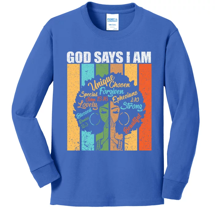 Black History Month Black African American Gift Kids Long Sleeve Shirt