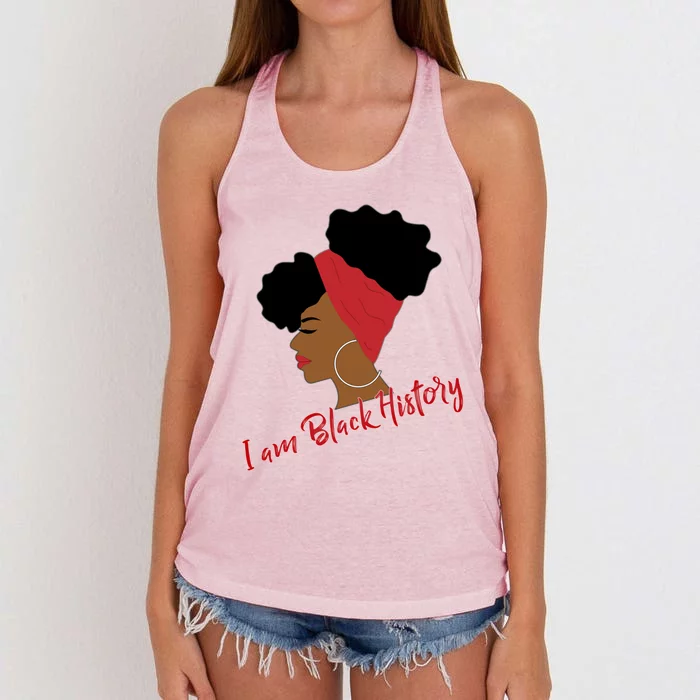 Black History Month Afro Puffs Meaningful Gift For Black Meaningful Gift Women's Knotted Racerback Tank