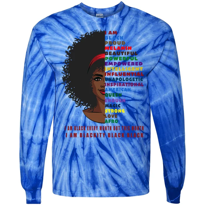 Black History Month Funny Gift Melanin Black Magic Cute Gift Tie-Dye Long Sleeve Shirt