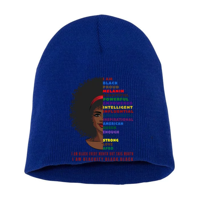 Black History Month Funny Gift Melanin Black Magic Cute Gift Short Acrylic Beanie