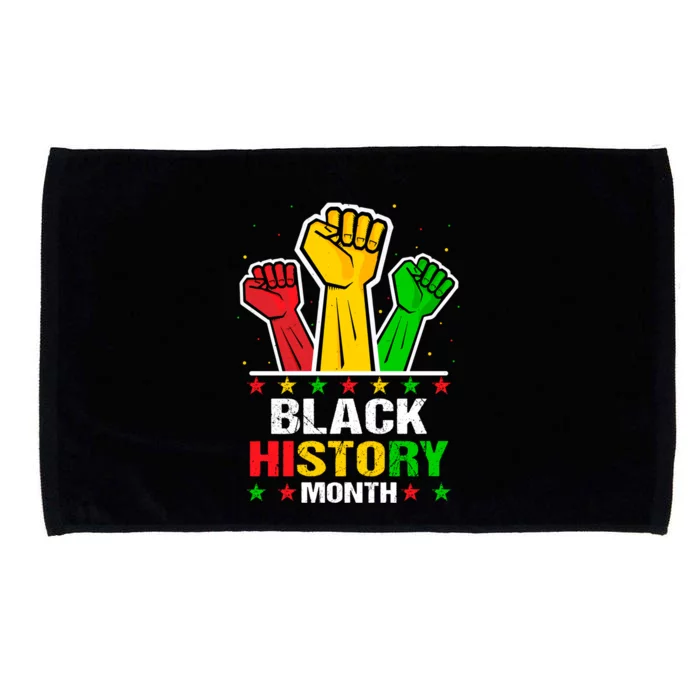 Black History Month Juneteenth Fist Freedom African Melanin Cute Gift Microfiber Hand Towel