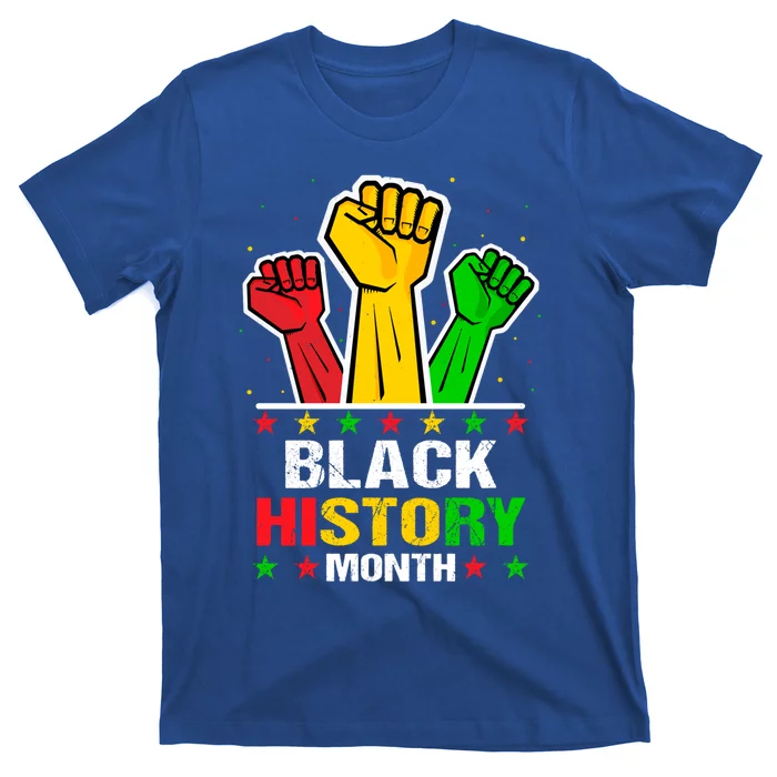 Black History Month Juneteenth Fist Freedom African Melanin Cute Gift T-Shirt