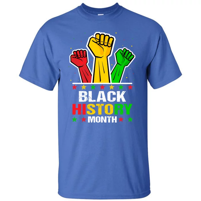 Black History Month Juneteenth Fist Freedom African Melanin Cute Gift Tall T-Shirt