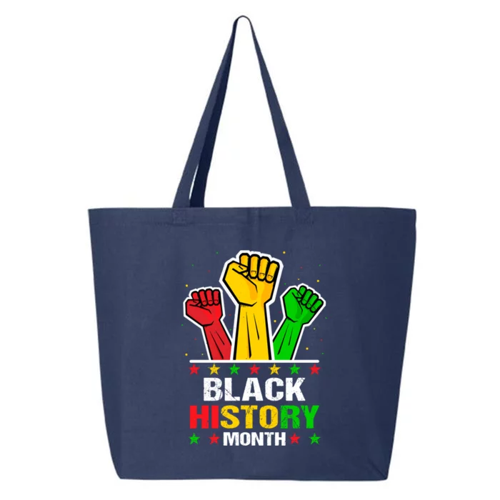 Black History Month Juneteenth Fist Freedom African Melanin Cute Gift 25L Jumbo Tote