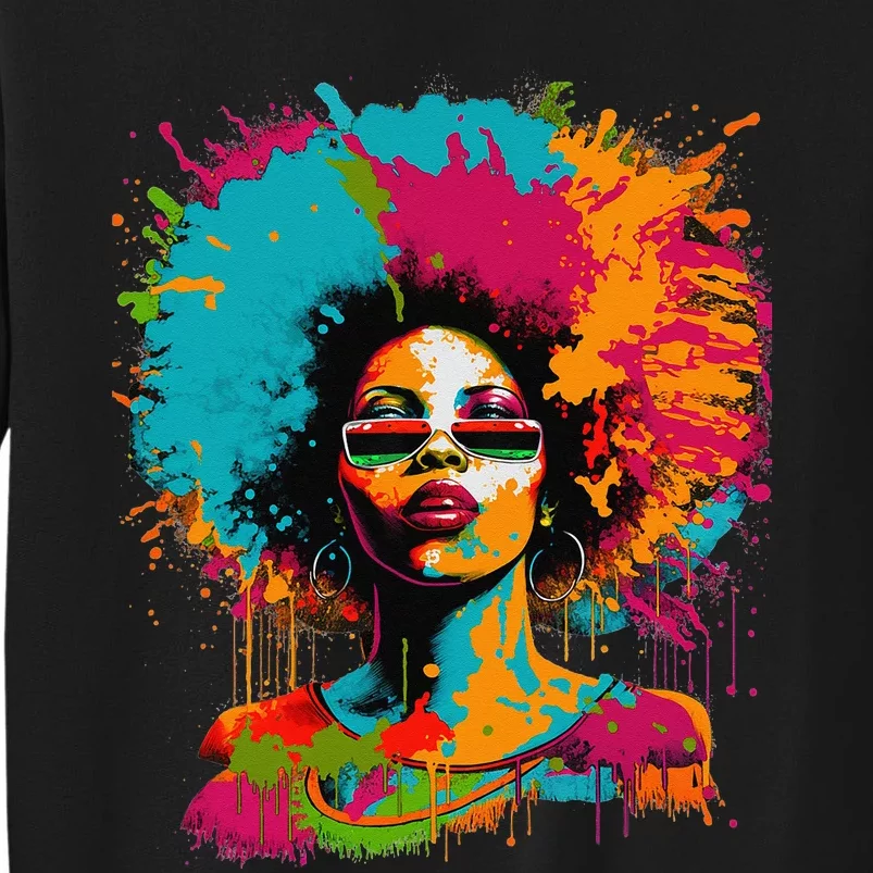 Black History Month African American Black Queen Juneteenth Tall Sweatshirt