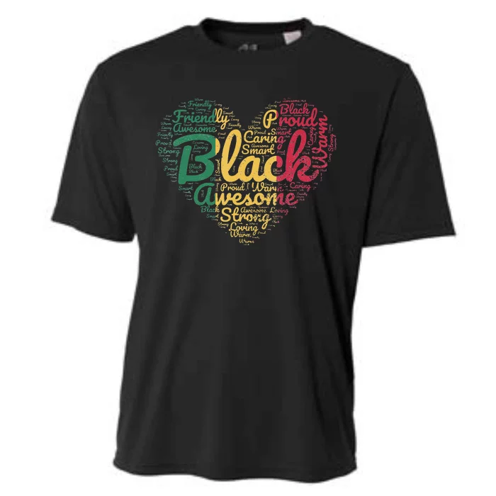 Black History Month African Proud Afro Valentines Day Cooling Performance Crew T-Shirt