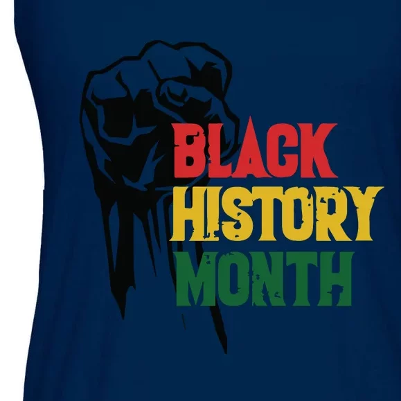 Black History Month Fist All Year Ladies Essential Flowy Tank