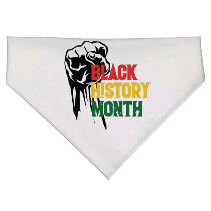 Black History Month Fist All Year USA-Made Doggie Bandana