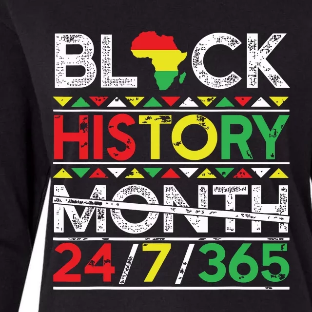 Black History Month 247365 African Melanin Black Womens Cotton Relaxed Long Sleeve T-Shirt