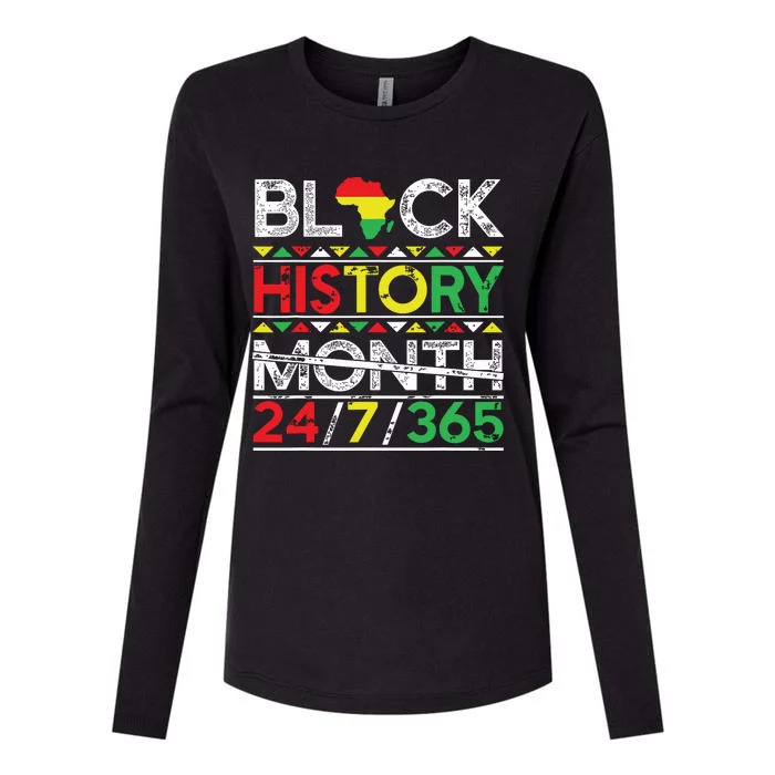 Black History Month 247365 African Melanin Black Womens Cotton Relaxed Long Sleeve T-Shirt