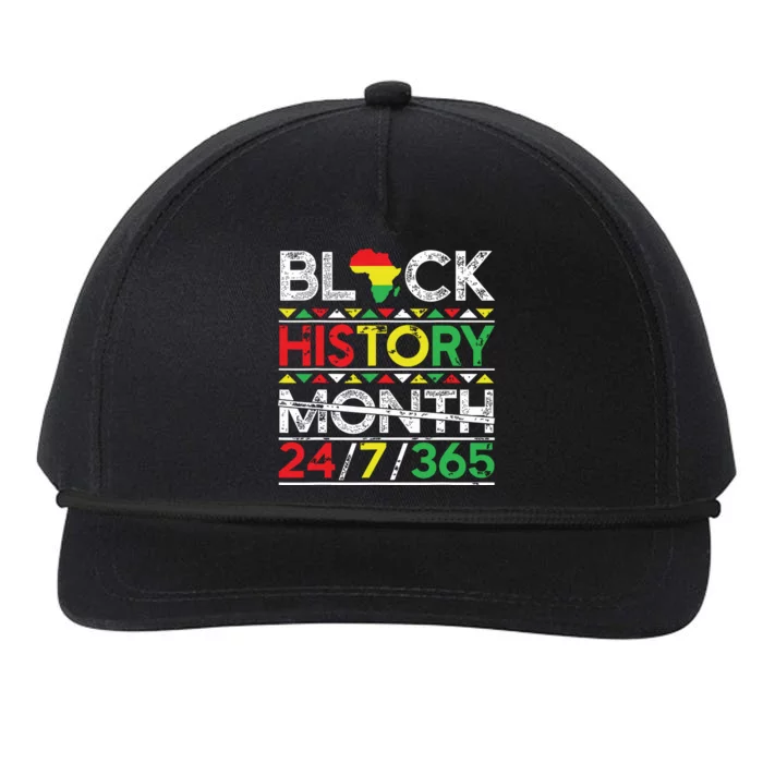 Black History Month 247365 African Melanin Black Snapback Five-Panel Rope Hat