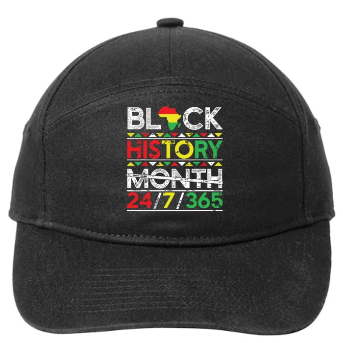 Black History Month 247365 African Melanin Black 7-Panel Snapback Hat