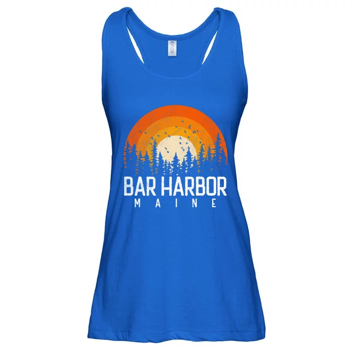 Bar Harbor Maine Me Great Gift Retro Vintage 70s 80s 90s Gift Ladies Essential Flowy Tank