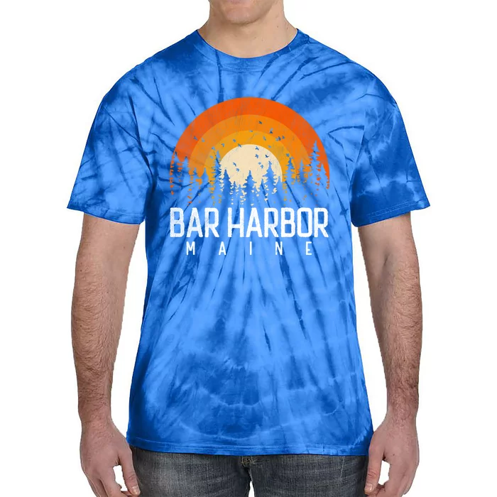 Bar Harbor Maine Me Great Gift Retro Vintage 70s 80s 90s Gift Tie-Dye T-Shirt