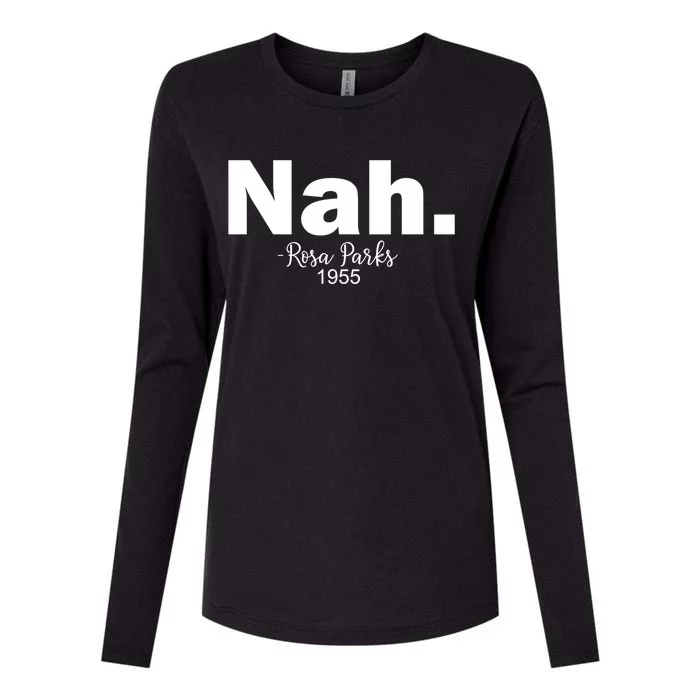 Black History Month Nah African American Heritage Gift Womens Cotton Relaxed Long Sleeve T-Shirt