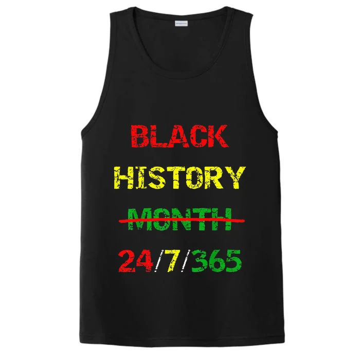 Black History Month 24 7 365 Afro African Pride Performance Tank