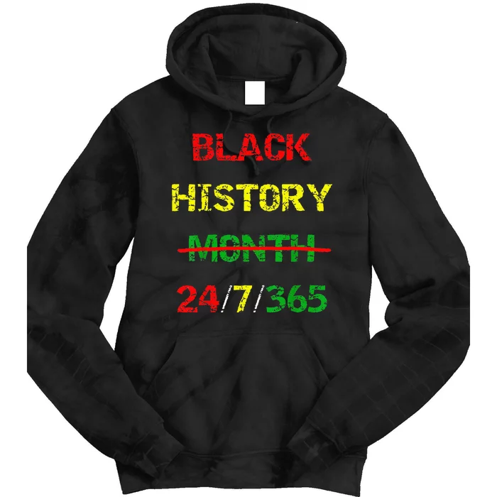 Black History Month 24 7 365 Afro African Pride Tie Dye Hoodie