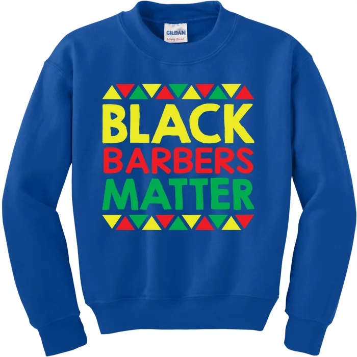 Black History Month Black Barbers Matter Funny Gift Black Pride Great Gift Kids Sweatshirt