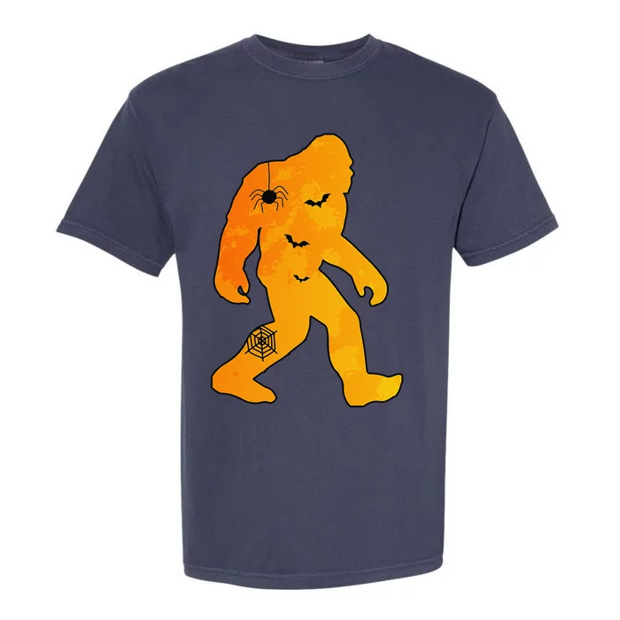 Bigfoot Halloween Moon Sasquatch Scary Costume Garment-Dyed Heavyweight T-Shirt