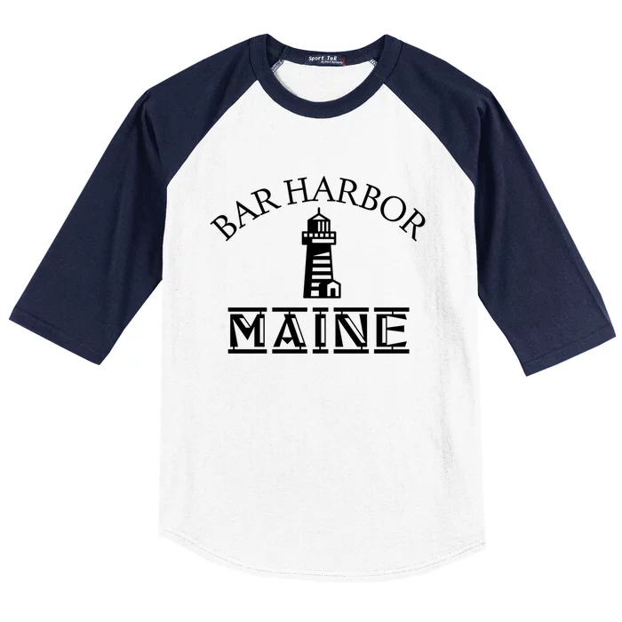 Bar Harbor Maine Tourist Travel Souvenir Vacation Gift Baseball Sleeve Shirt