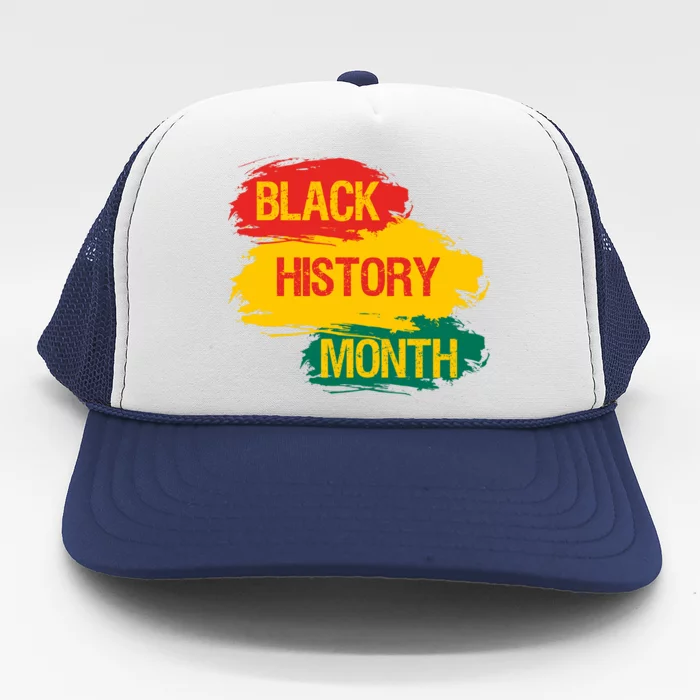 Black History Month AfroAmerican Flag BHM Flag Distressed Flag Trucker Hat