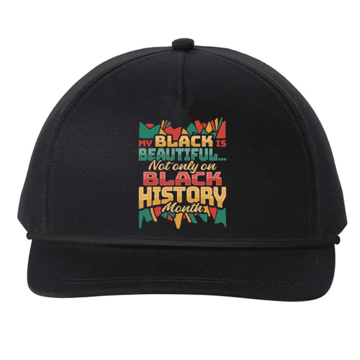 Black History Month Black Design Frican American Meaningful Gift Snapback Five-Panel Rope Hat