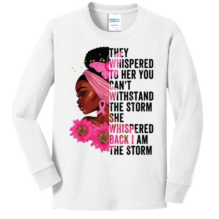 Black History Month Girl African Womanblack History Month Girl Af I Am The Storm Kids Long Sleeve Shirt