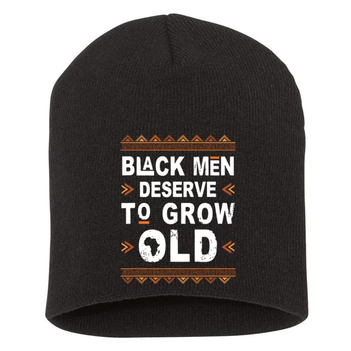 Black History Month Black Deserve To Grow Old Afro Short Acrylic Beanie