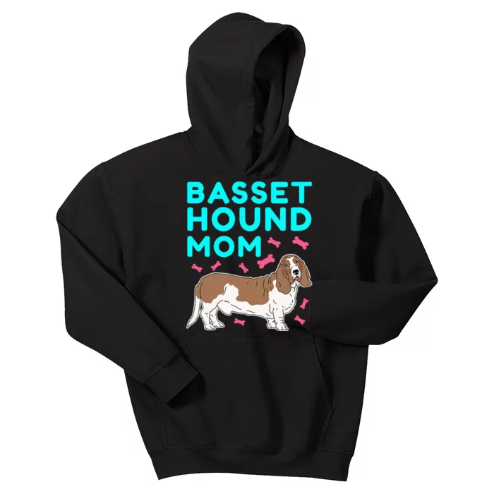 Basset Hound Mom Dog Owner Basset Hound Kids Hoodie