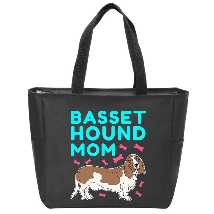 Basset Hound Mom Dog Owner Basset Hound Zip Tote Bag