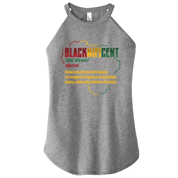 Black History Month Blacknificent N African American Cute Gift Women’s Perfect Tri Rocker Tank